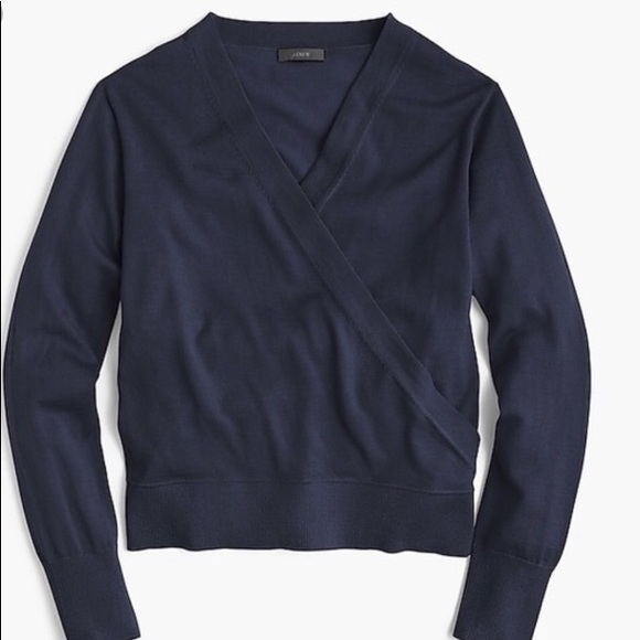J. Crew Sweaters - J. Crew Merino Wrap Sweater in Blue Size XXS